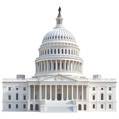 Naklejka premium Capitol's Imposing Facade: A Architectural Marvel of American Governance