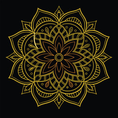 Circular pattern in the form of a mandala. Henna tattoo mandala. Mehndi style. Decorative pattern in oriental style. Coloring book page.