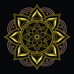 Circular pattern in the form of a mandala. Henna tattoo mandala. Mehndi style. Decorative pattern in oriental style. Coloring book page.