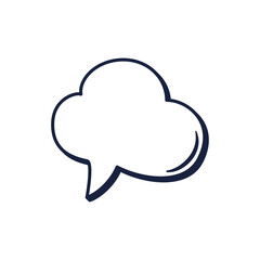 Simple Speech Bubble Outline Communication Icon