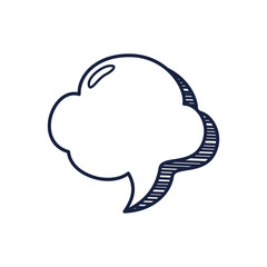 Simple Speech Bubble Outline Communication Icon