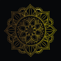 Circular pattern in the form of a mandala. Henna tattoo mandala. Mehndi style. Decorative pattern in oriental style. Coloring book page.