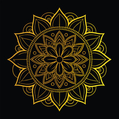 Circular pattern in the form of a mandala. Henna tattoo mandala. Mehndi style. Decorative pattern in oriental style. Coloring book page.