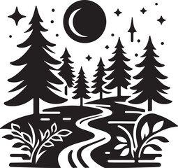Obraz premium winter forest background