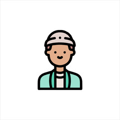 vector illustration of cartoon builder