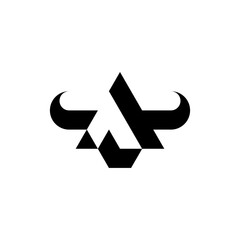 letter A bull logo