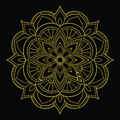 Circular pattern in the form of a mandala. Henna tattoo mandala. Mehndi style. Decorative pattern in oriental style. Coloring book page.