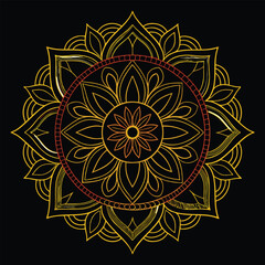 Circular pattern in the form of a mandala. Henna tattoo mandala. Mehndi style. Decorative pattern in oriental style. Coloring book page.