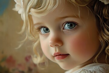 Fototapeta premium portrait of a little child