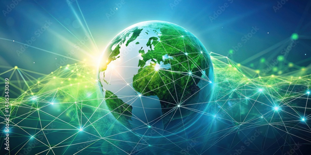 Poster Global Sustainability Network A Visual Representation of Interconnectedness and Environmental Responsibility