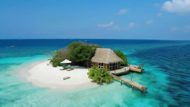 Tropical island paradise resort getaway
