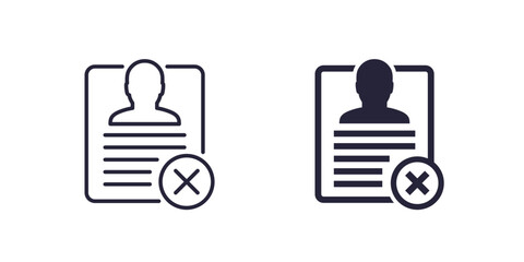 delete personal data, account icon, line and solid design