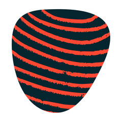 Abstract paper cutout shapes, organic geometric elements art style, modern graphic collage design. Flat vector illustration isolated on white background.