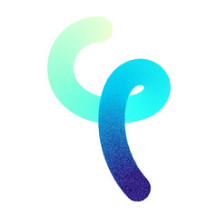 Abstract fluid gradient shape with 3D liquid brush strokes, blurred neon waves, holographic color blend design. Flat vector illustration isolated on white background.