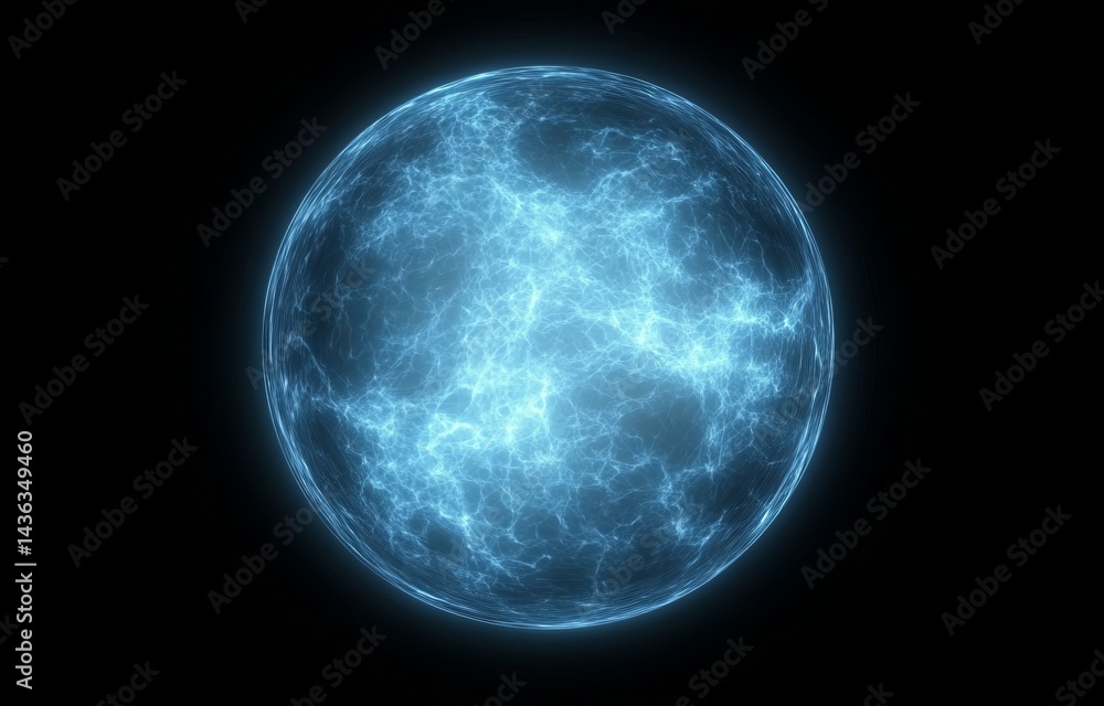 Poster on a dark canvas, a luminous blue globe is adorned with a sophisticated digital lattice of interconn
