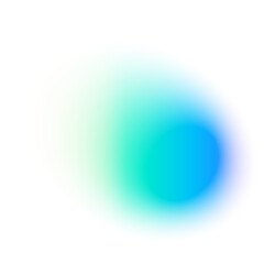 Abstract gradient background with soft blue and green hues, blurred fluid shapes, grainy watercolor texture, neon light mesh effect. Flat vector illustration isolated on white background.