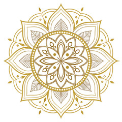 Circular pattern in the form of a mandala. Henna tattoo mandala. Mehndi style. Decorative pattern in oriental style. Coloring book page.