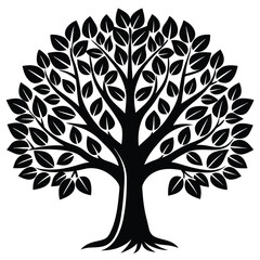 Obraz premium Ash trees icon set on white background