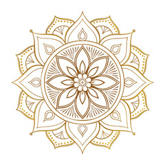Circular pattern in the form of a mandala. Henna tattoo mandala. Mehndi style. Decorative pattern in oriental style. Coloring book page.