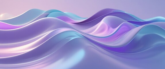 Fototapeta premium ethereal liquid wave: vibrant purple and blue motion abstract