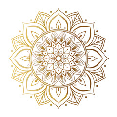 Circular pattern in the form of a mandala. Henna tattoo mandala. Mehndi style. Decorative pattern in oriental style. Coloring book page.