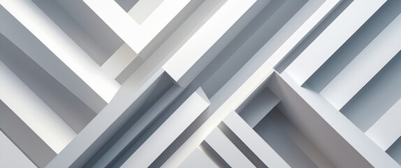 serene minimalistic white wall with symmetrical line pattern