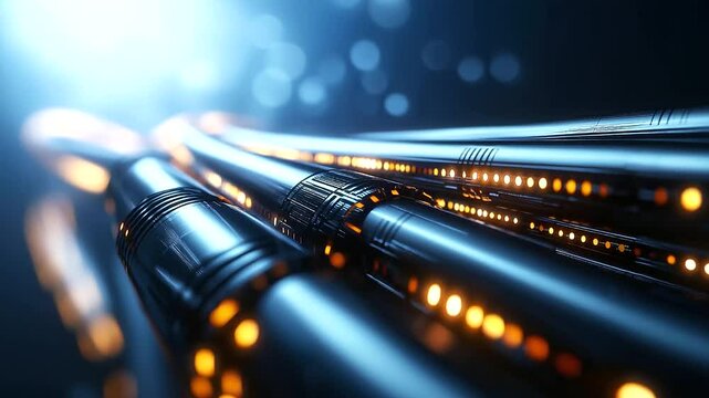 A modern fiber optic cable production line, placed against a crisp white background, ensuring high-speed internet infrastructure.