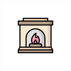 vector illustration of a burning candle