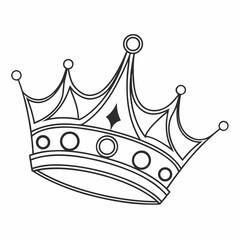 Crown Logo - Royal Emblem, Luxury Vector Design, Gold King Symbol