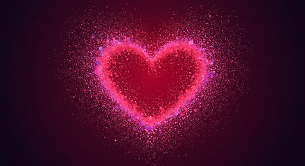 Crimson Stardust Heart AI Generated