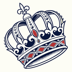 Crown Logo - Royal Emblem, Luxury Vector Design, Gold King Symbol