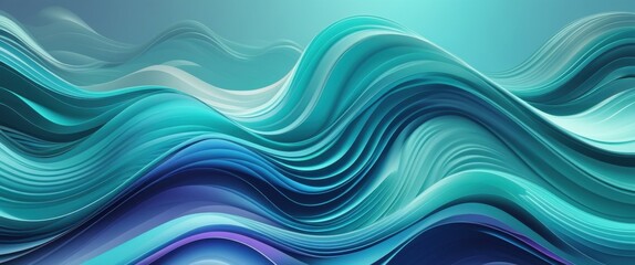 dynamic blue and green wave pattern texture close up