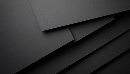 Abstract layered dark gray panels