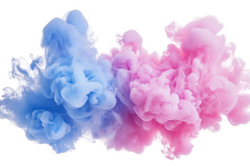 Fototapeta premium A burst of colorful smoke dances across a white canvas, evoking energy and creativity