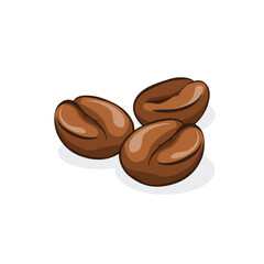 Coffee bean set. Isolated coffe beans on white background