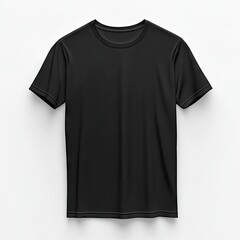 Blank black t-shirt, front view