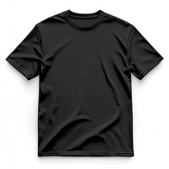 Blank black t-shirt,  crew neck, short sleeve.  A versatile, simple design for customization