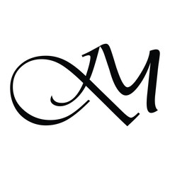  XM, logo XM ,Letter On luxury Logo