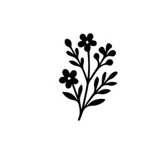 Floral Silhouette Element
