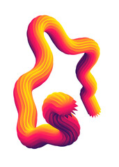 A vibrant 3D visualization of a twisting, fluid form in motion—featuring bold colors, smooth geometry, and dynamic energy. Abstract dynamic style fluid lines for design elements.