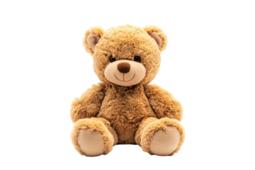 This soft toy teddy on a white background makes a great gift for kids and collectors