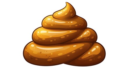 Brown Pile Illustration on White Background