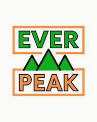 Ever peak Mountain Escape Green Vector Art