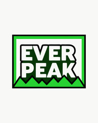 Ever peak Mountain Escape Green Vector Art