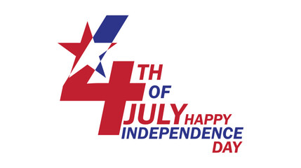 4th of july happy independence day of united state. fourth of july text design, america independence day text design for poster, banner etc. 4th of july png and vector illustration