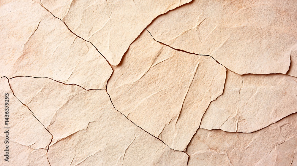 Poster tan cracked stone texture: abstract fragmented rock surface with rough edges for design elements and