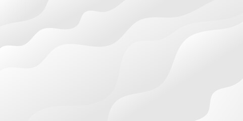 Abstract minimalistic white paper wave curve lines banner background design.
