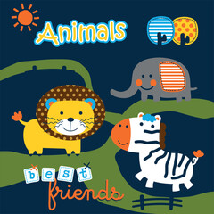 Sweet animal doing playful tricks for children