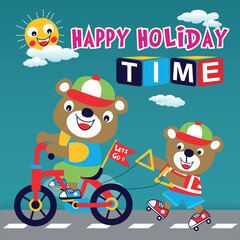 Delightful critter having fun to make kids laugh