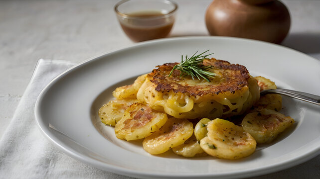 Swiss R&ouml;sti, tipical Swiss dish with potatoes